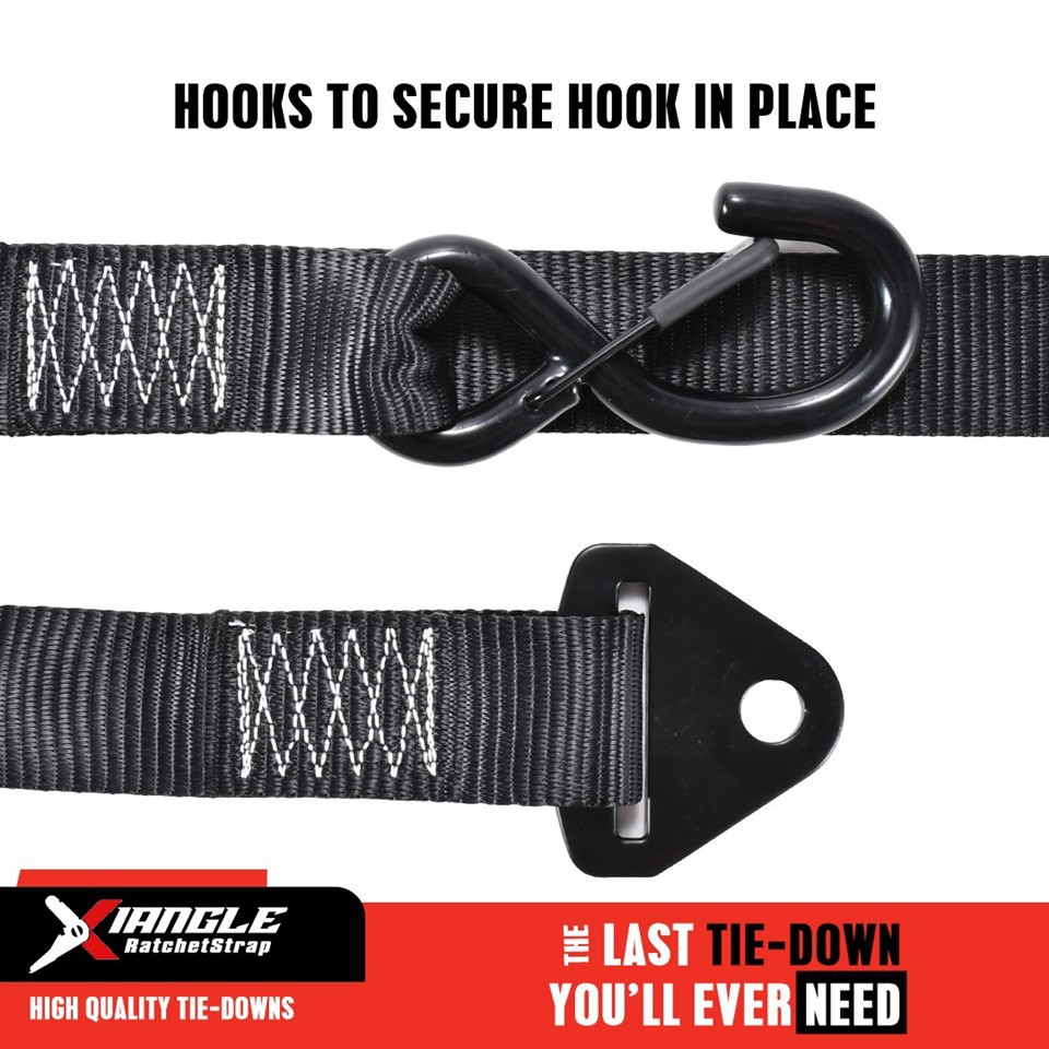 1.5-Inch High-quality Strong Motorcycle Cam Buckle Strap With Rubber-Coated S-Hook high quality