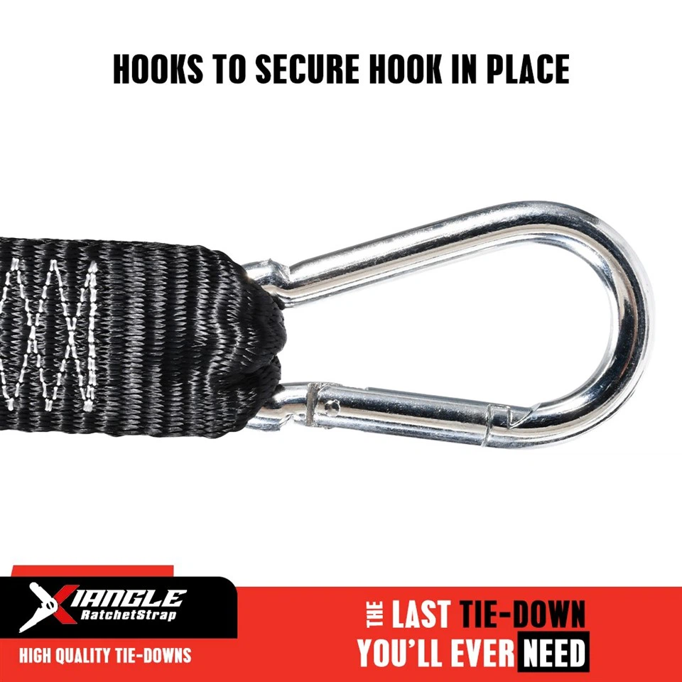 1.5 inch Motorcycle Cam Buckle Tie Downs With Carabiner Hook, 1200lbs. BS best