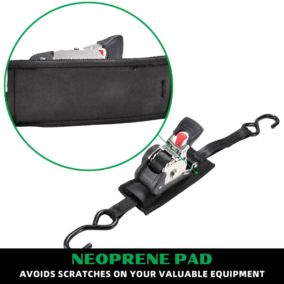 1 Inch Retractable Boat Trailer Tie-Down Strap With Protective Pad suppliers