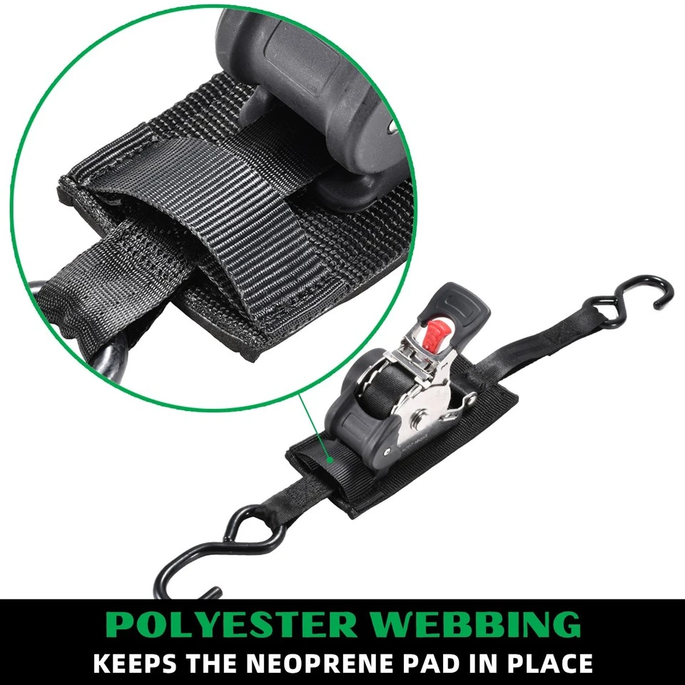 1 Inch Retractable Boat Trailer Tie-Down Strap With Protective Pad factory