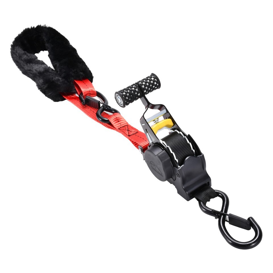 1 Inch Retractable Ratchet Tie Down Strap With Sheepskin Soft Tie suppliers