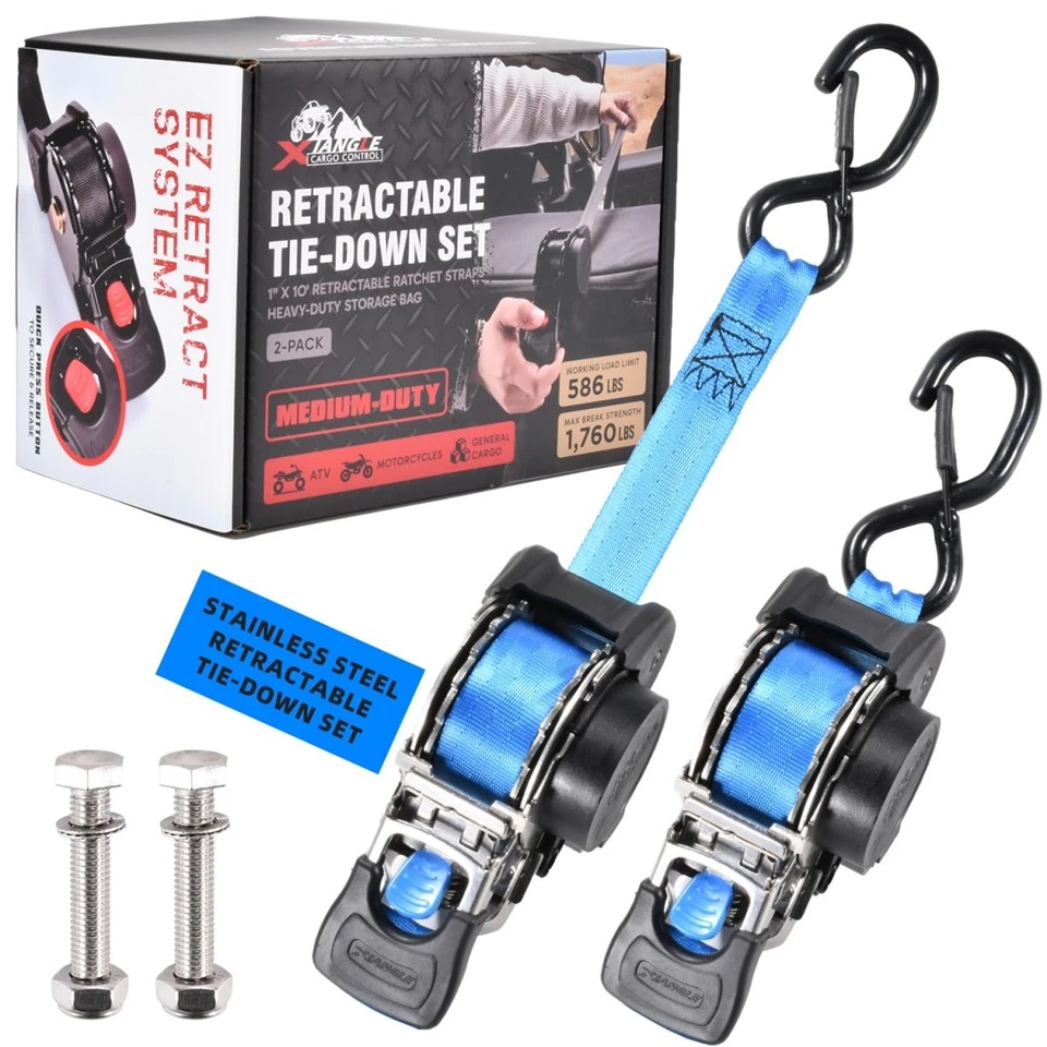 1inch Mountable Marine Grade 304L Stainless Steel Retractable Ratchet Strap