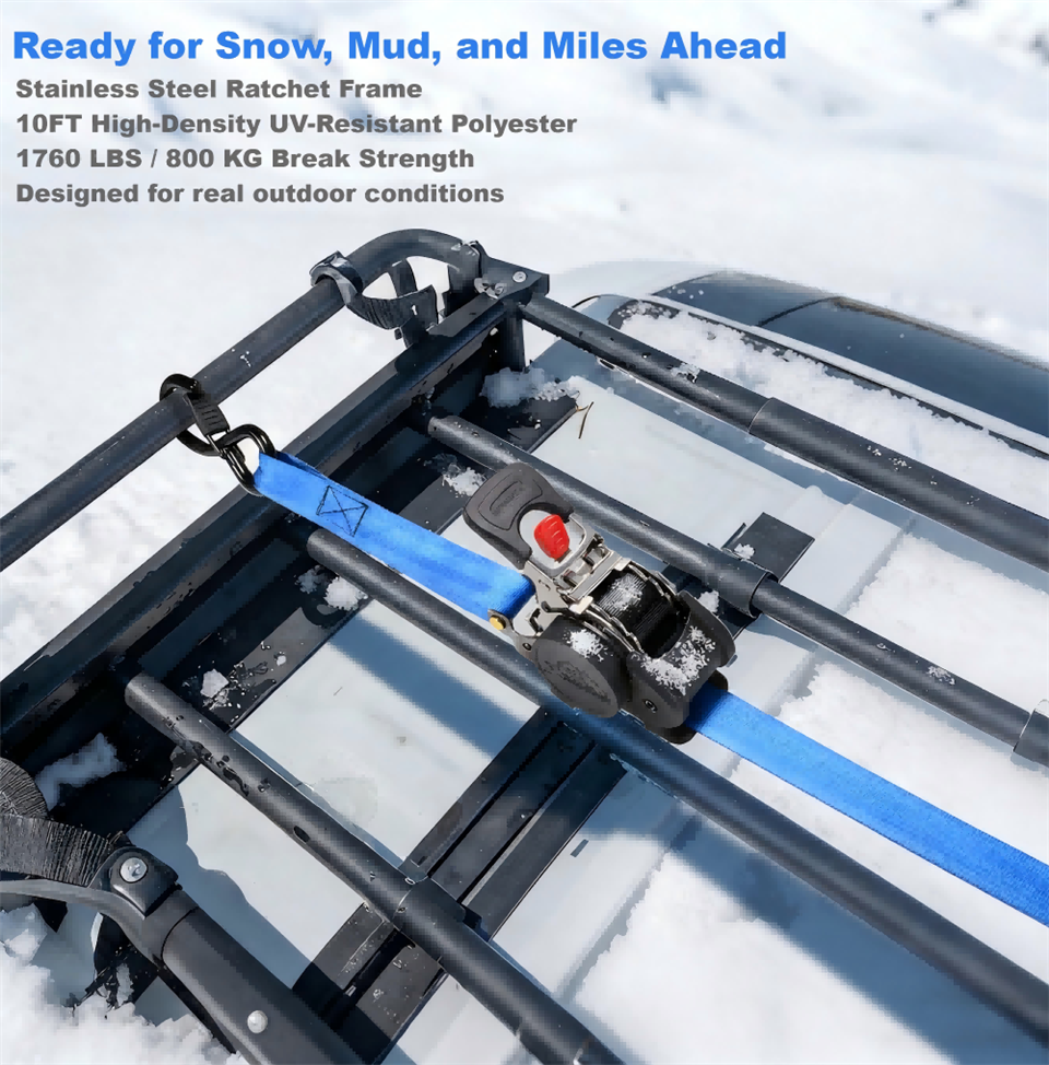 1inch X 10ft 304L Stainless Steel Automatic Retractable Ratchet Strap high quality