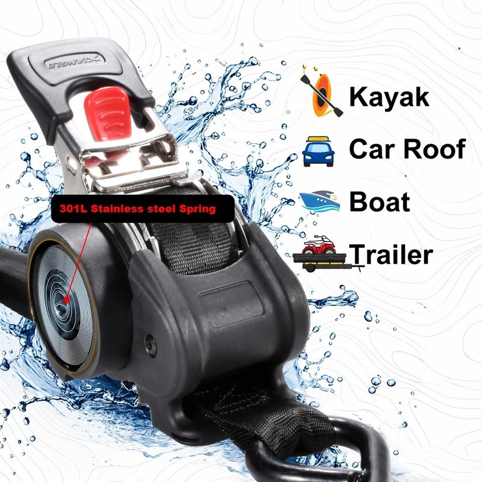 1inch X 10ft 304L Stainless Steel Automatic Retractable Ratchet Strap best