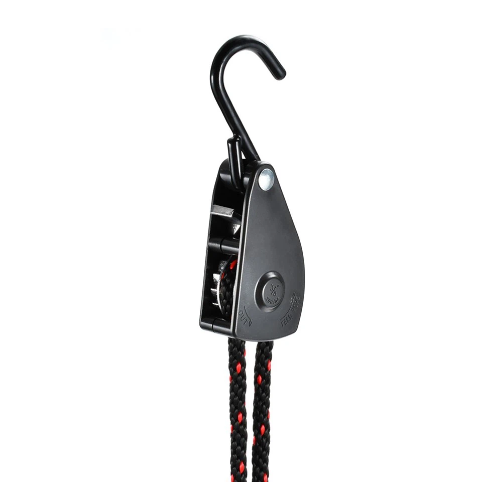3/8 Inch Rope Ratchet Straps With S Hooks