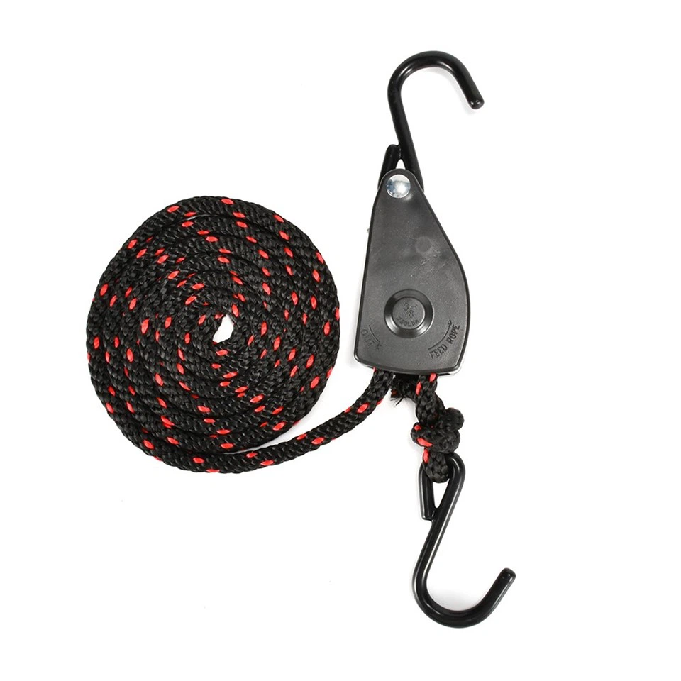 3/8 Inch Rope Ratchet Straps With S Hooks