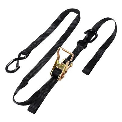 1 inch Heavy Duty Motorcycle Ratcheting Tie Downs With Integrated Soft Loops