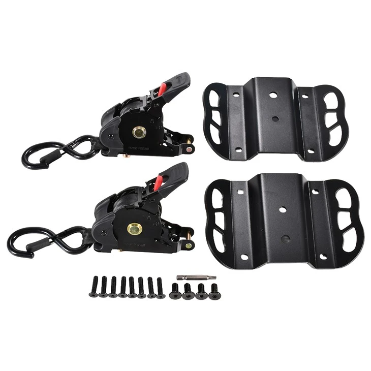 Ultimate Retractable Ratchet Straps With Boxlink Plates Mounted Brackets Bed