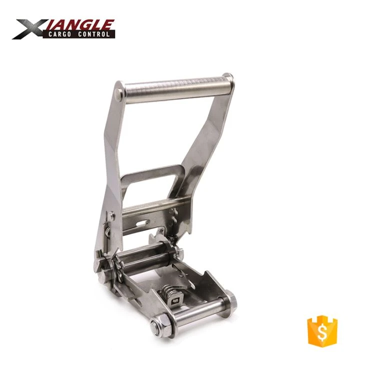 Heavy Duty 50mm SS304 And SS316 Stainless Ratchet Buckle Used To Rathchet Tie Down Strap
