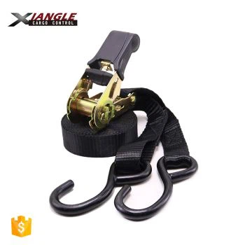 Set Of 4 6ft Ratchet Tie Down Straps With Hooks