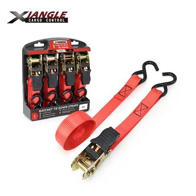 4 Pack 15 Ft Ratchet Tie Down Straps With S Hook