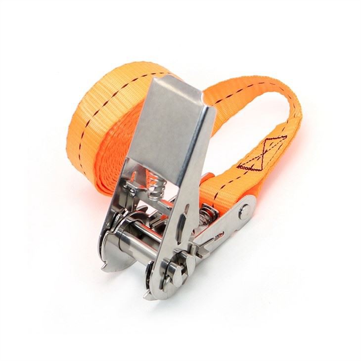 4 Pack 1 Inch Stainless Steel Ratchet Straps Tie Down Set Cargo Lashing Belt Wholesale