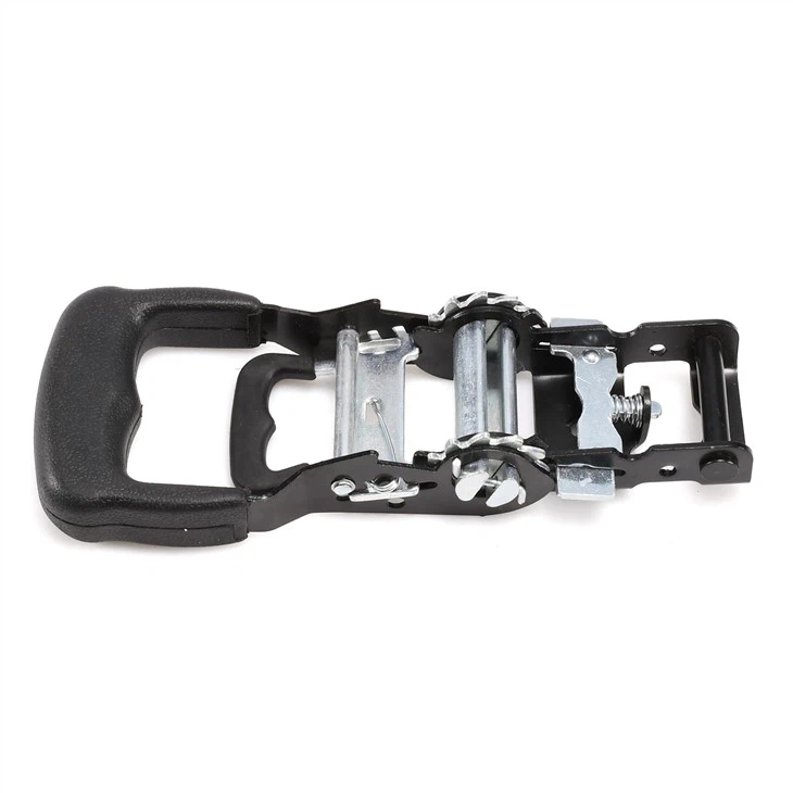 2T Break Strength Ratchet Tie Down Strap With White Zinc Coating And Rubber Handle