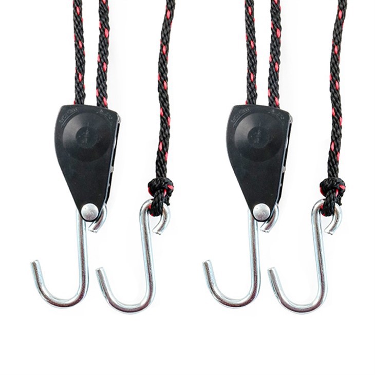 Adjustable 1/4 Inch Grow Light Pully Hanging Rope Ratchet Strap