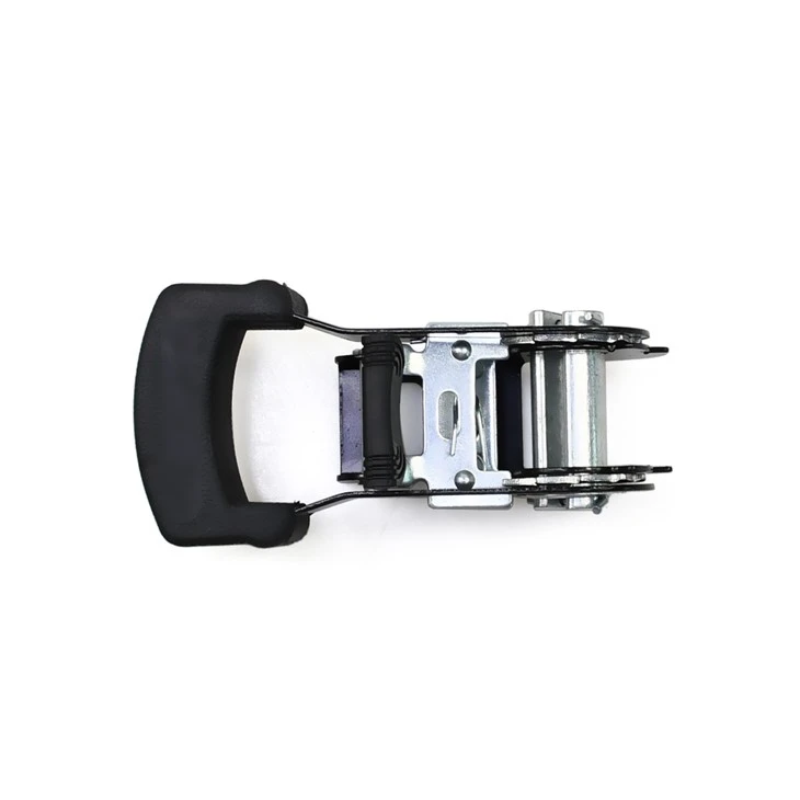 Factory Production 25mm Black E Coating Rubber Handle Ratchet Belt Buckle