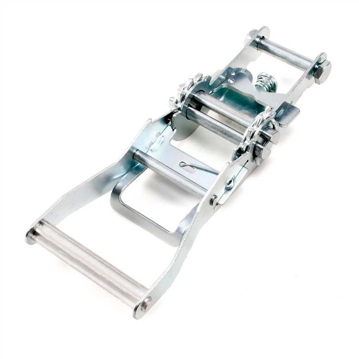 Heavy-Duty 2-Inch White Zinc Short-Shank Cargo Tensioner With Aluminum Handle