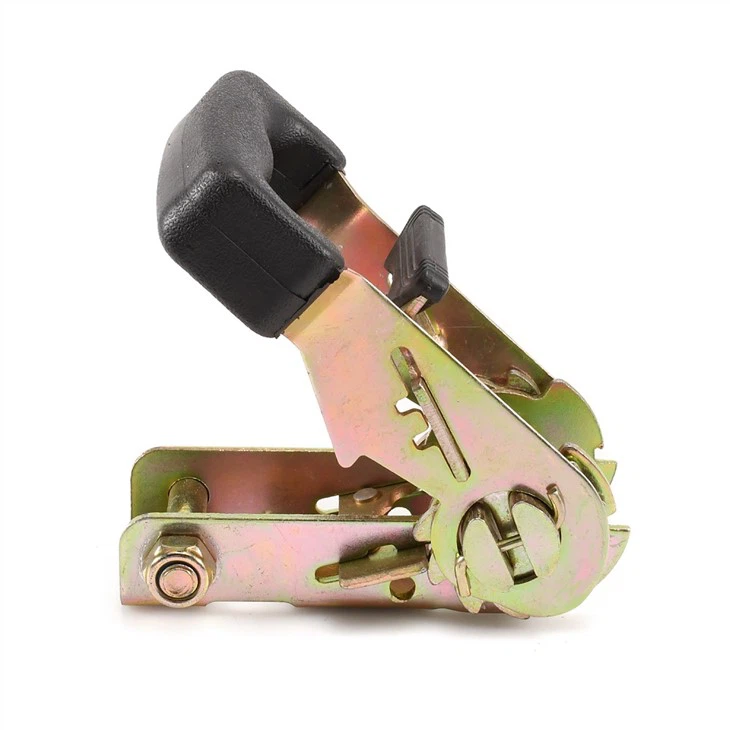 Premium 27mm 1.5T Break Strength Cargo Lashing Belt Ratchet Buckle Tie Down Strap With Rubber Handle