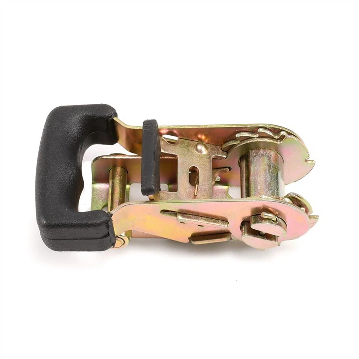 Premium 27mm 1.5T Break Strength Cargo Lashing Belt Ratchet Buckle Tie Down Strap With Rubber Handle