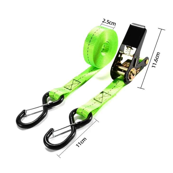 Wholesale Heavy-duty E-coated Ratchet Strap 2pk Package