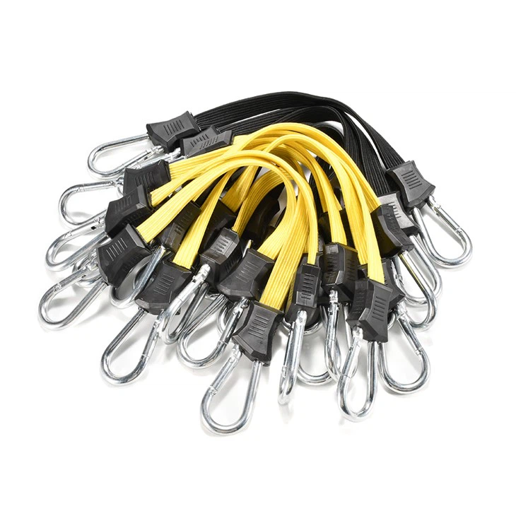 Heavy Duty Flat Bungee Cords With Carabiner