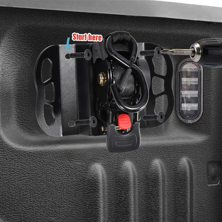 Ultimate Retractable Ratchet Straps With Boxlink Plates Mounted Brackets Bed price