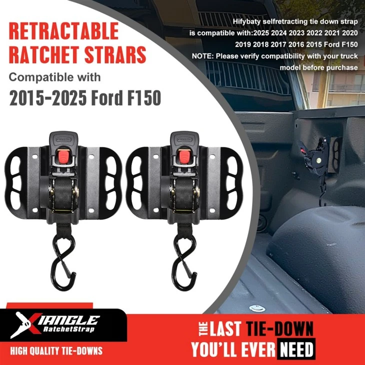 Ultimate Retractable Ratchet Straps With Boxlink Plates Mounted Brackets Bed best