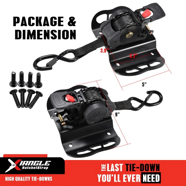 Ultimate Retractable Ratchet Straps With Boxlink Plates Mounted Brackets Bed suppliers
